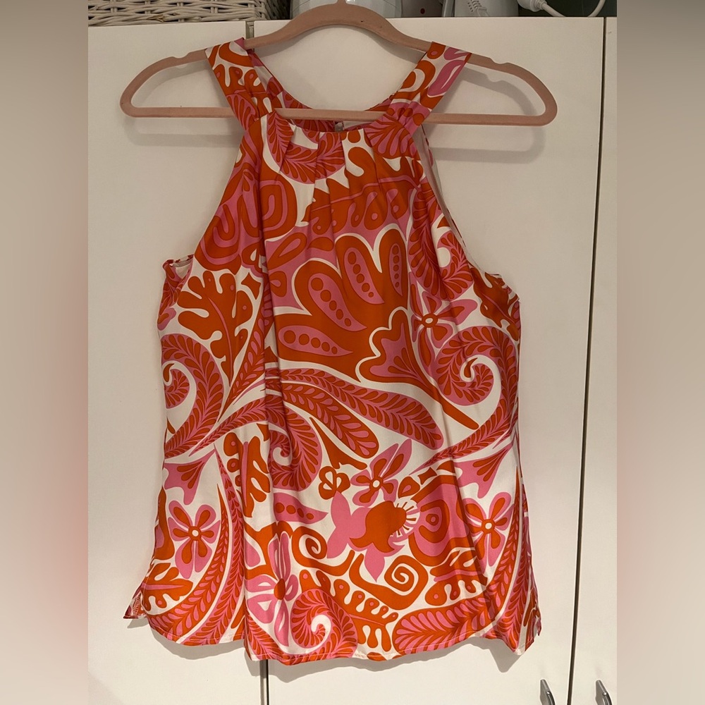 Coastal Skirt’in Around Pink & Orange summer, resort, vacation halter top tank
